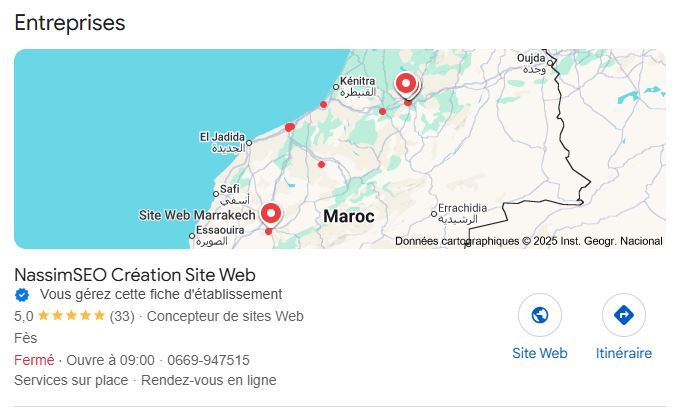 SEO local — Fiche établissement Google NassimSEO