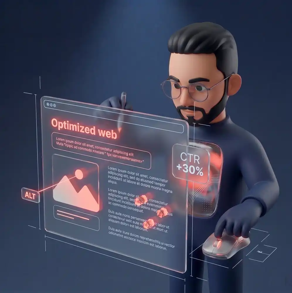 Optimisation SEO On-Page : balises, titres, URL et mots-clés pour la visibilité Google.