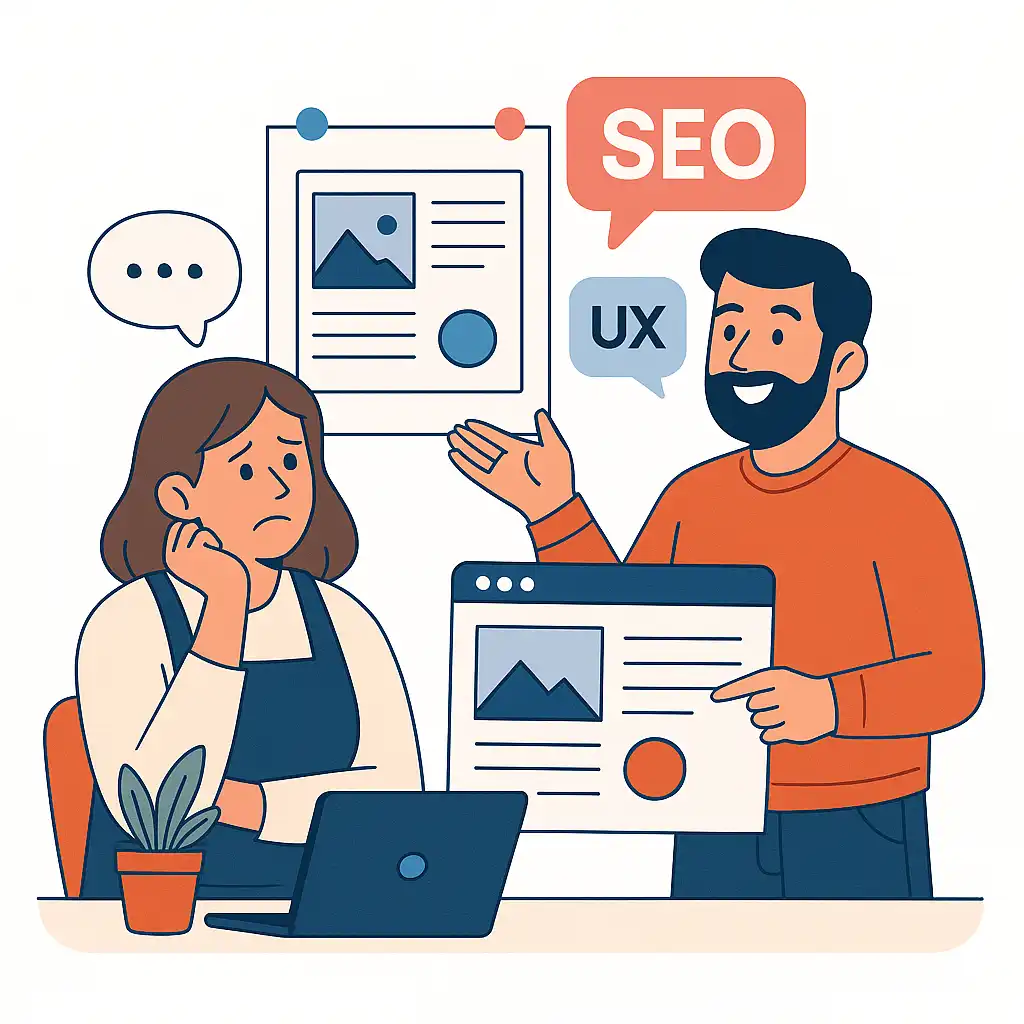 Illustration présentant notre service de Création de site web au Maroc